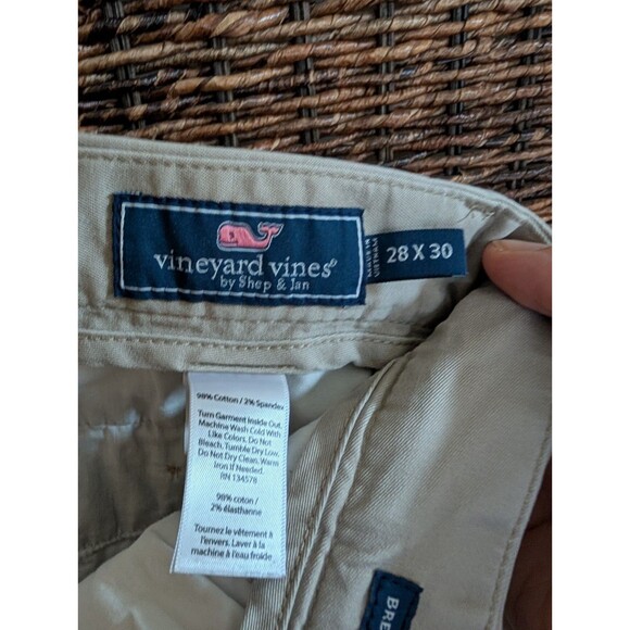 Vineyard Vines Breaker Pants Flat Stretch Chino Men's 28 x 30 Beige Tan Khaki - Picture 4 of 7